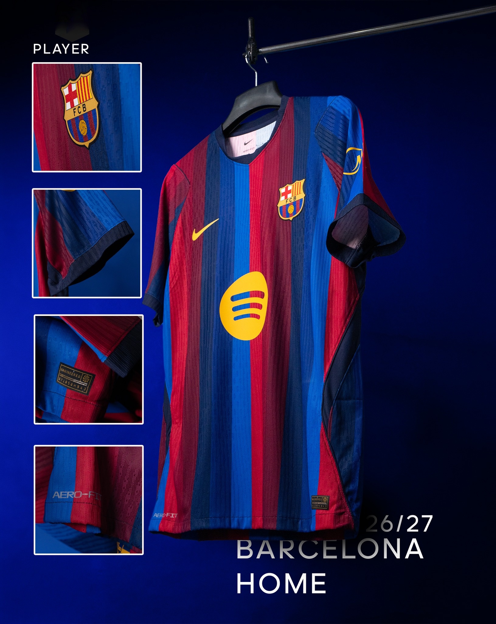 BARCELONA 26/27 HOME KIT PLAYER VERSION